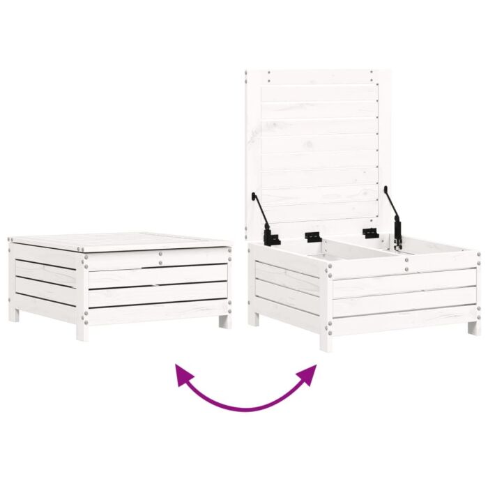 Vidaxl 5 Piece Garden Sofa Set White Solid Wood Pine