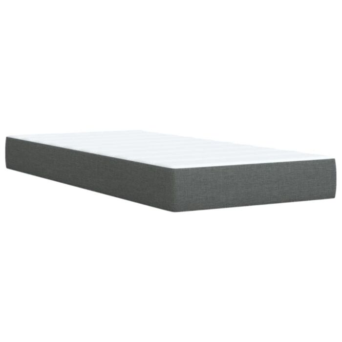 Vidaxl Box Spring Bed With Mattress Dark Grey 90x200 Cm Fabric