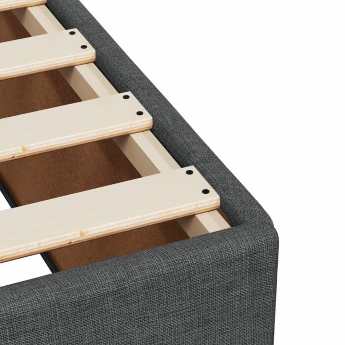 Vidaxl Box Spring Bed With Mattress Dark Grey 90x200 Cm Fabric