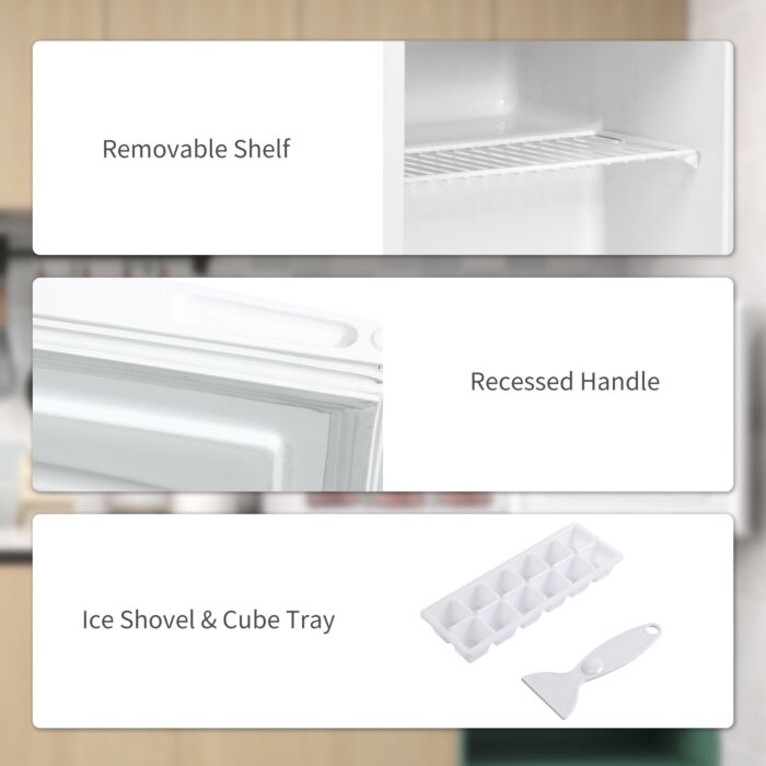 Homcom 35l Mini Freezer, -24℃ To -14℃ Temperature - White