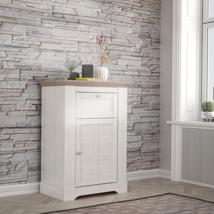 Illopa Chest Of Drawers In Oak Nelson/snowy Oak