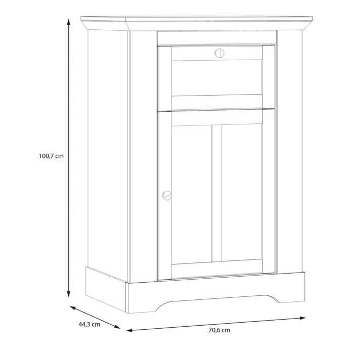Illopa Chest Of Drawers In Oak Nelson/snowy Oak