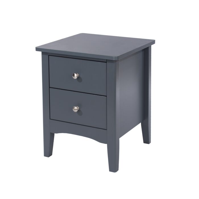Como Blue 2 Petite Drawer Bedside Cabinet