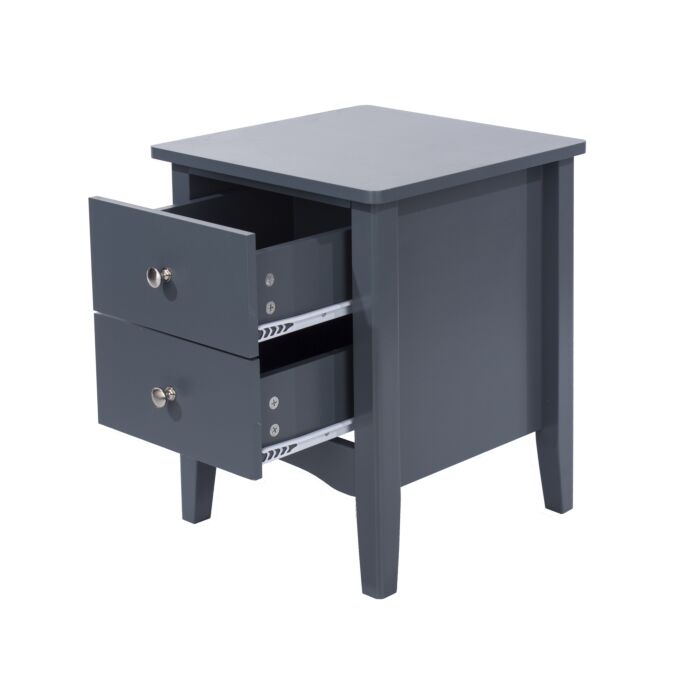 Como Blue 2 Petite Drawer Bedside Cabinet