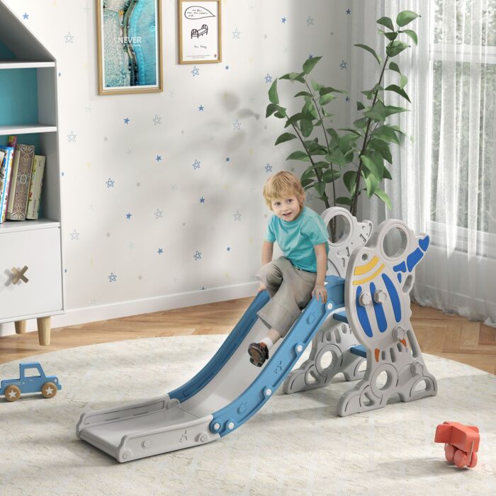 Aiyaplay Kids Slide Indoor Freestanding Baby Slide Space Theme For 1.5-3 Years Old, Blue