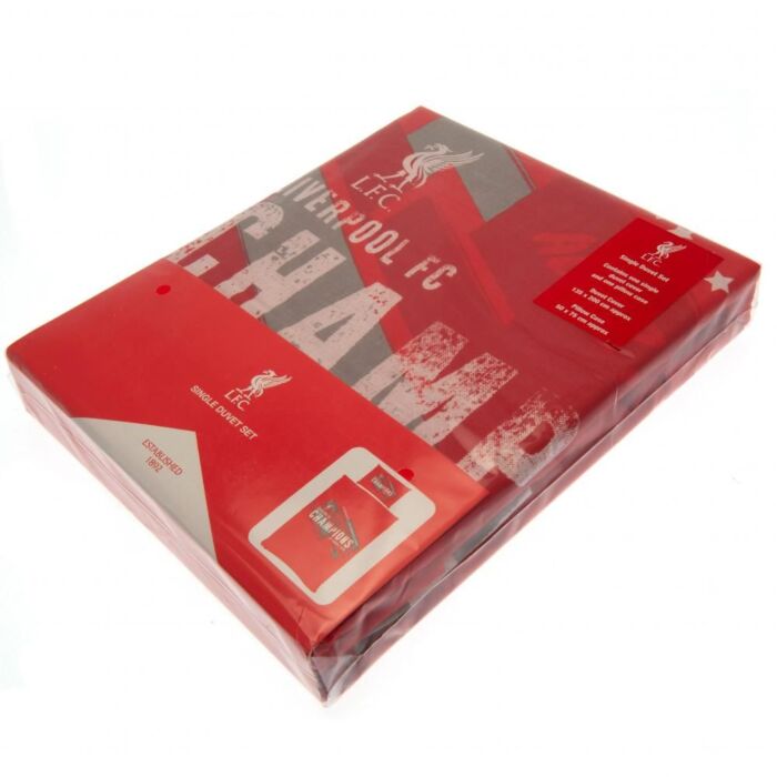 Liverpool Fc Champions Of Europe Single Duvet Set
