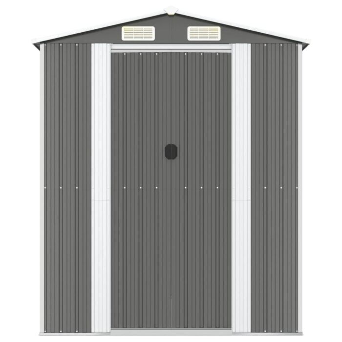 Vidaxl Garden Shed Light Grey 192x191x223 Cm Galvanised Steel