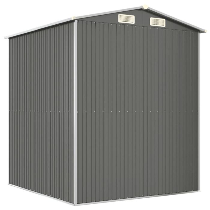 Vidaxl Garden Shed Light Grey 192x191x223 Cm Galvanised Steel