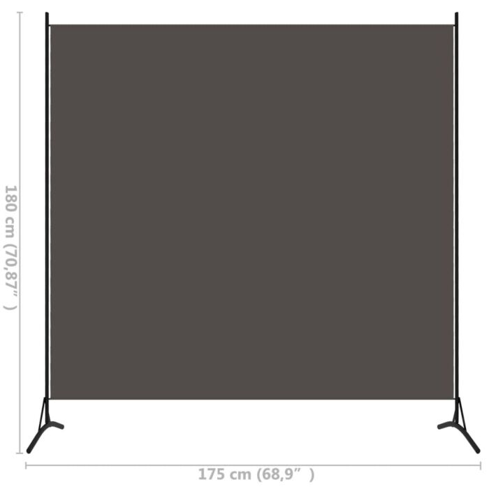 Vidaxl 1-panel Room Divider Anthracite 175x180 Cm