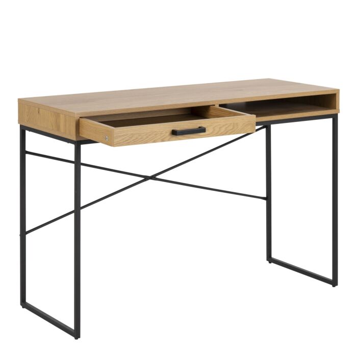 Seaford Office Desk With 1 Drawer In Oak