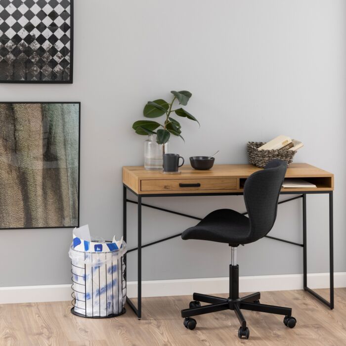 Seaford Office Desk With 1 Drawer In Oak
