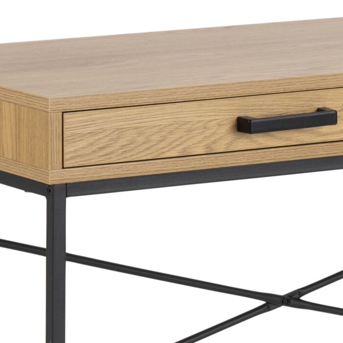 Seaford Office Desk With 1 Drawer In Oak