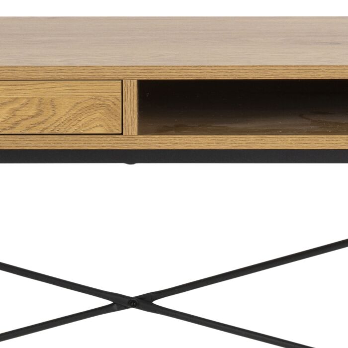 Seaford Office Desk With 1 Drawer In Oak