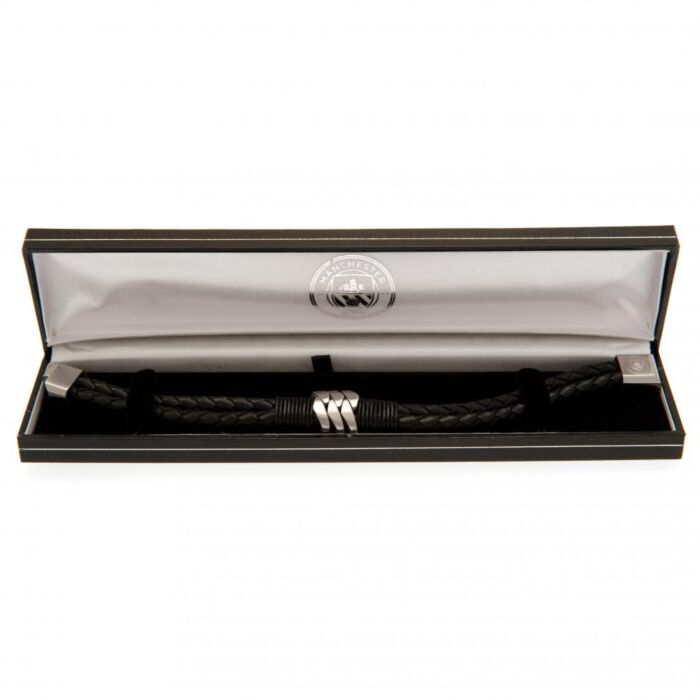 Manchester City Fc Leather Bracelet