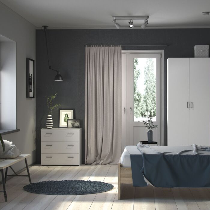 Space Wardrobe With 2 Doors White 1750