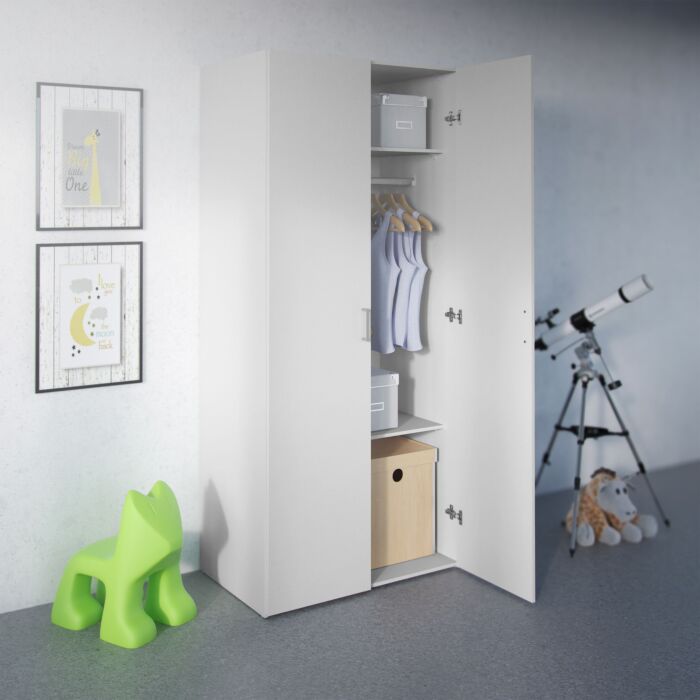 Space Wardrobe With 2 Doors White 1750