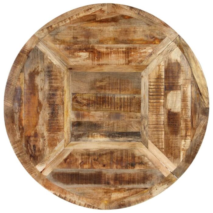 Vidaxl Dining Table Ø150x76 Cm Solid Rough Wood Mango