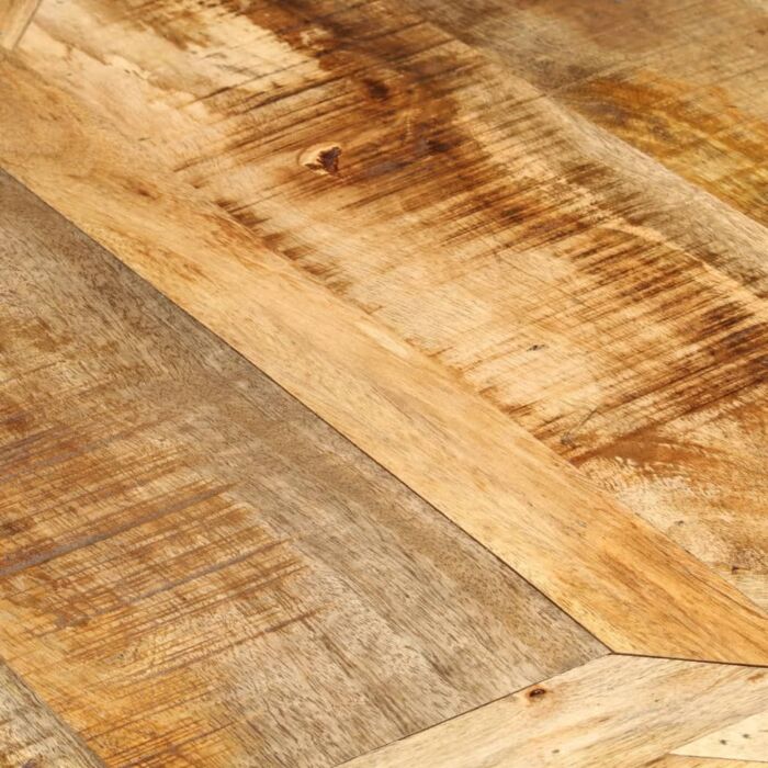 Vidaxl Dining Table Ø150x76 Cm Solid Rough Wood Mango