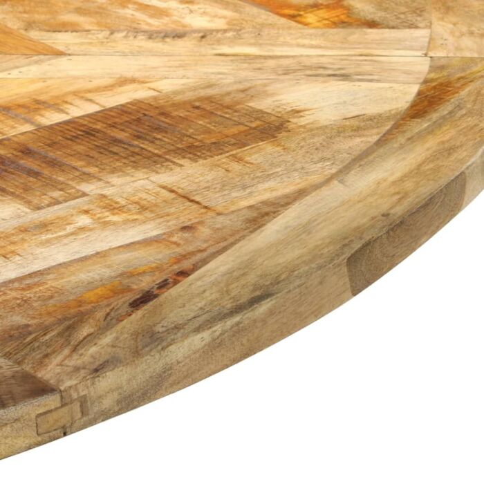 Vidaxl Dining Table Ø150x76 Cm Solid Rough Wood Mango