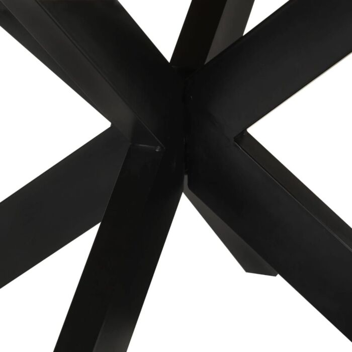 Vidaxl Dining Table Ø150x76 Cm Solid Rough Wood Mango