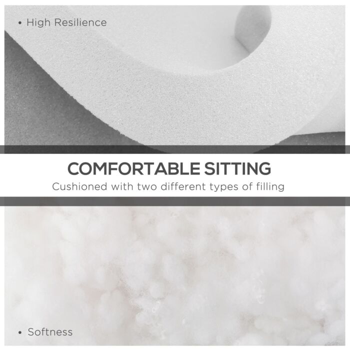 Outsunny Garden Seat Cushion With Ties, 40 X 40cm Replacement Dining Chair Seat Pad, Cream White