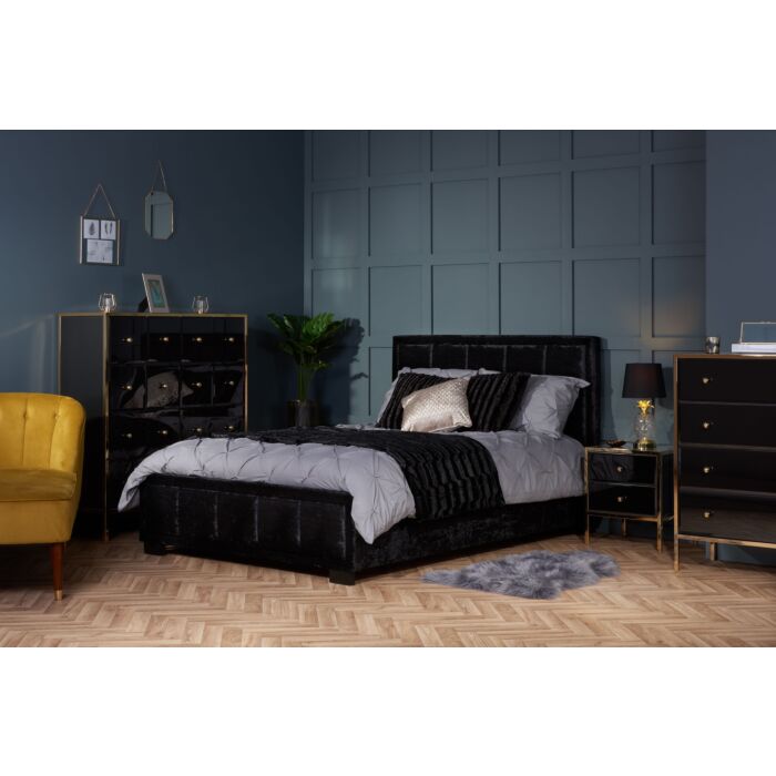 Fenwick 4 Drawer Chest Black & Gold