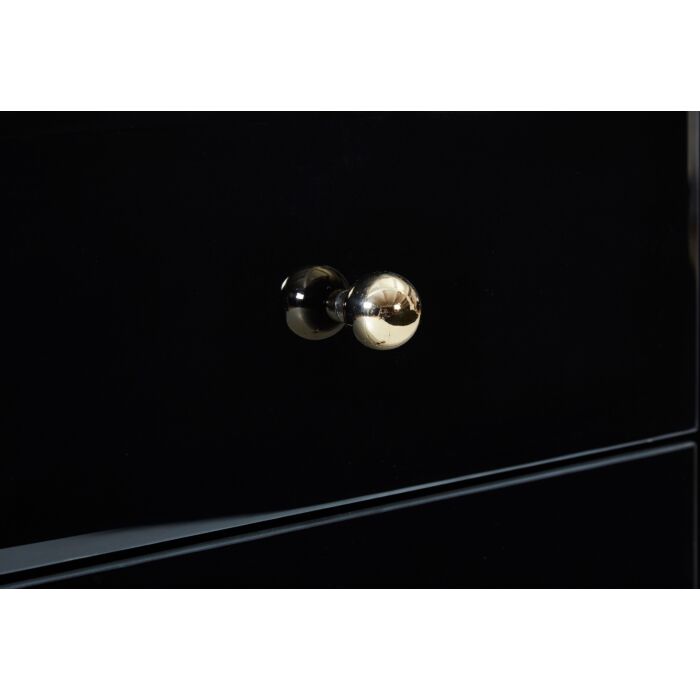 Fenwick 4 Drawer Chest Black & Gold