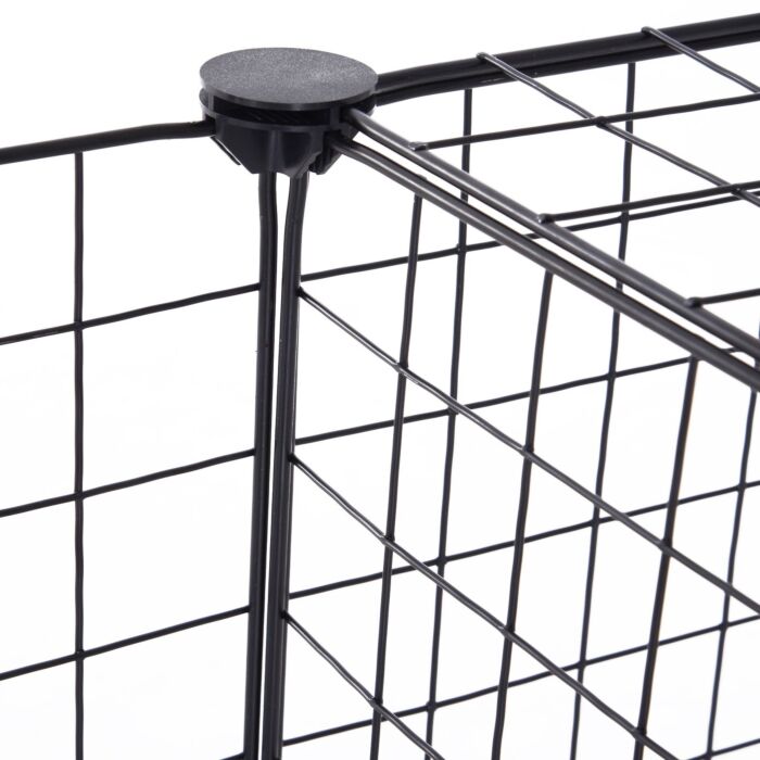 Pawhut Modular Pet Playpen Metal Wire, 106lx73wx36hcm-black