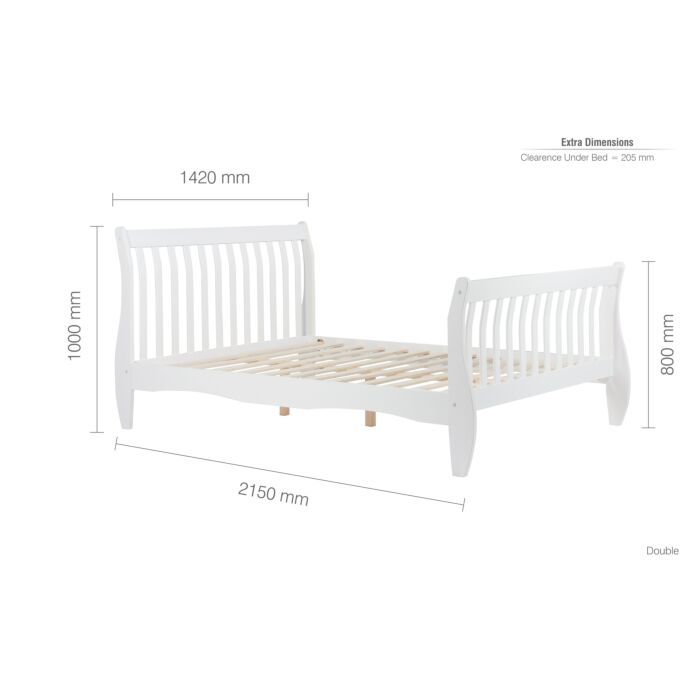 Belford Double Bed White