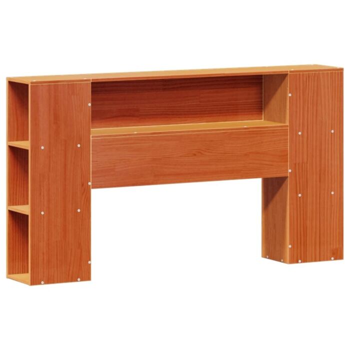 Vidaxl Bookcase Bed Without Mattress Wax Brown 140x190cm Solid Wood Pine