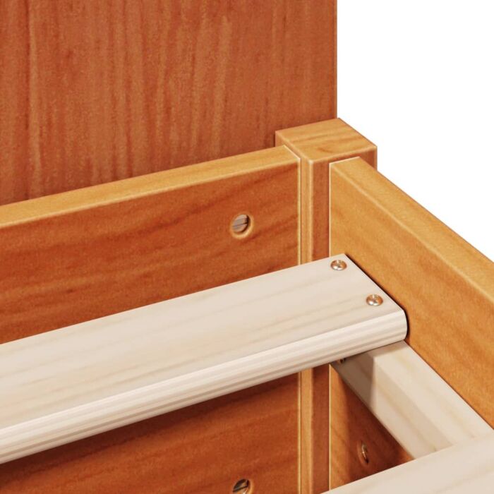 Vidaxl Bookcase Bed Without Mattress Wax Brown 140x190cm Solid Wood Pine