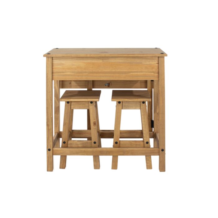 Corona Breakfast Drop Leaf Table & 2 Stools Set