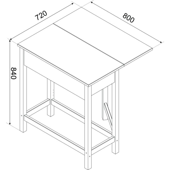 Corona Breakfast Drop Leaf Table & 2 Stools Set