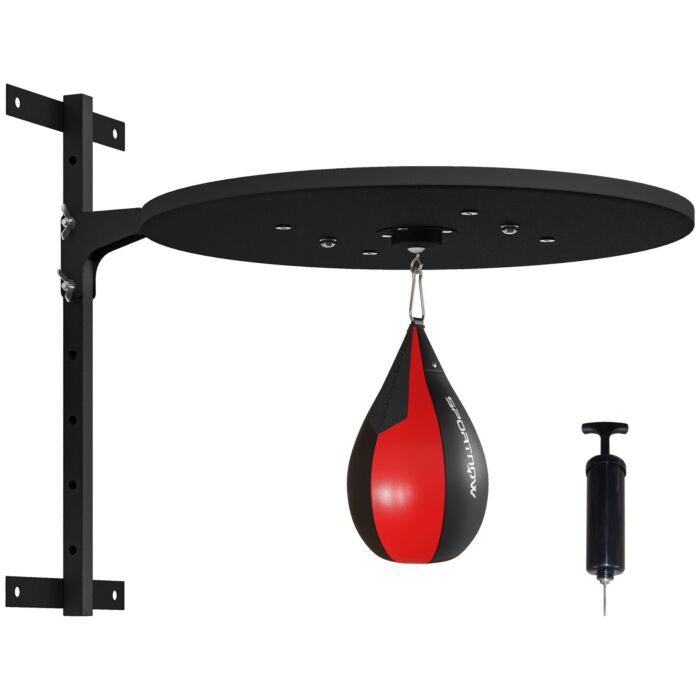 Sportnow Wall Mounted Speed Bag Platform, Height Adjustable Punching Bag Training Kit
