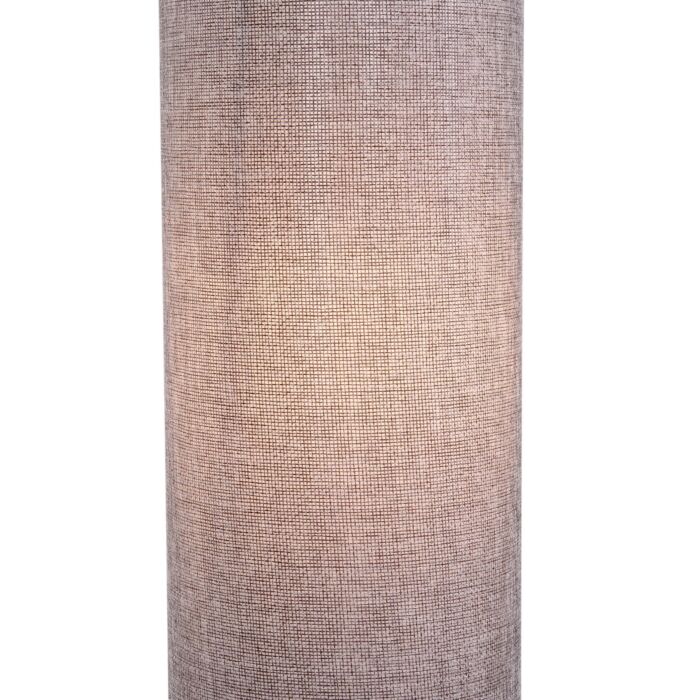 Homcom 120h Cm Wooden Base Fabric Floor Lamp With Linen Fabric, Grey