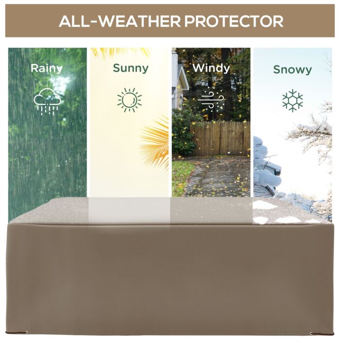 Outsunny Oxford Patio Garden Furniture Dining Table Chair Set Cover Water Protector Waterproof Anti-uv 275l X205w X 90hcm – Beige