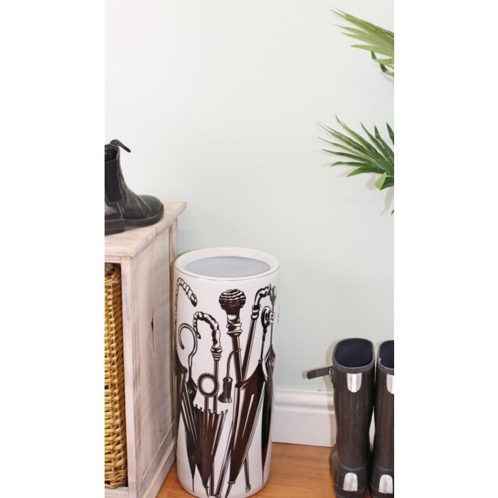 Umbrella Stand, Black & White Umbrella Design