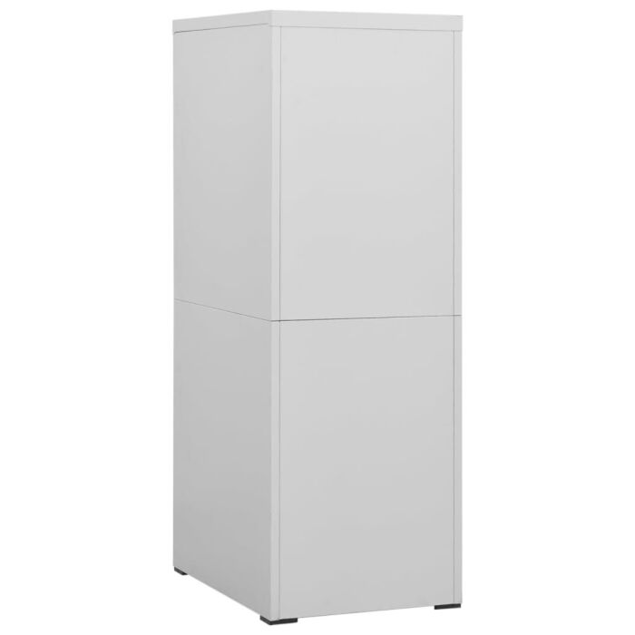 Vidaxl Filing Cabinet Light Grey 46x62x133 Cm Steel