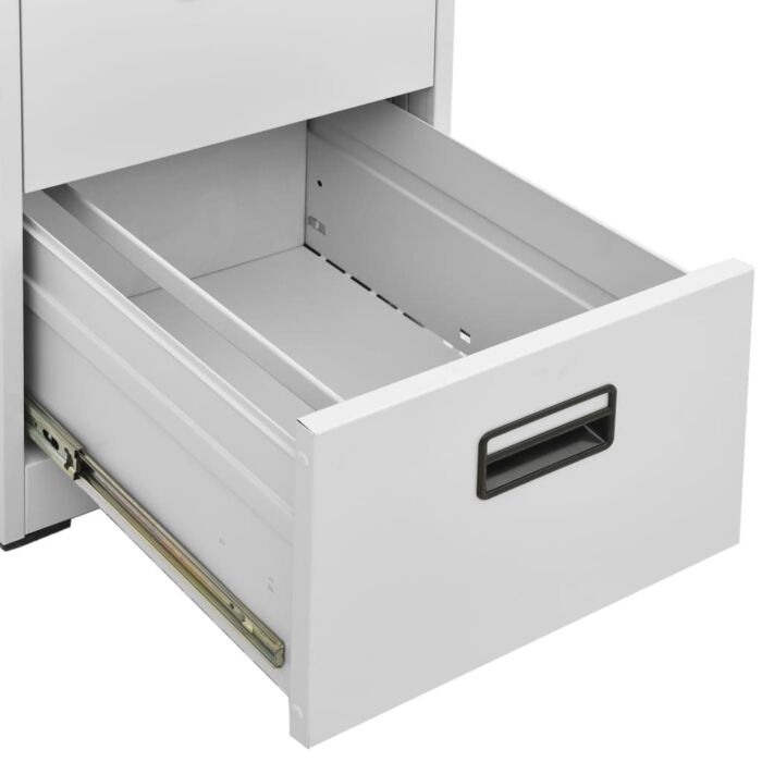 Vidaxl Filing Cabinet Light Grey 46x62x133 Cm Steel