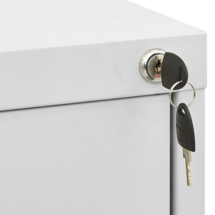 Vidaxl Filing Cabinet Light Grey 46x62x133 Cm Steel