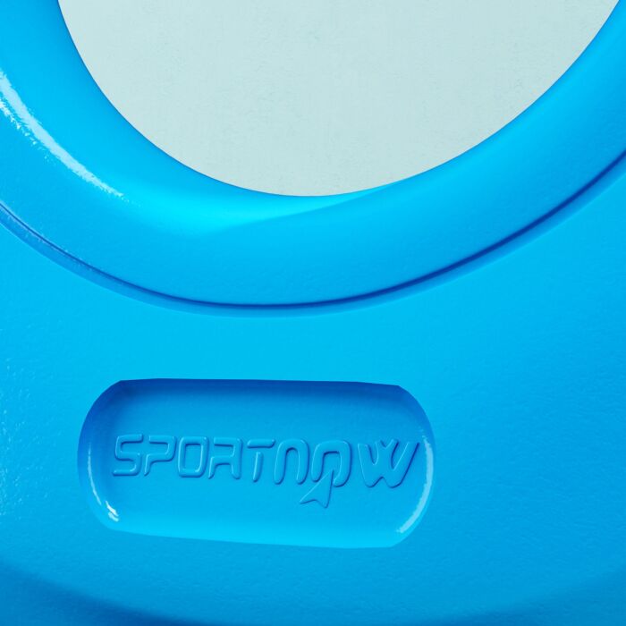 Sportnow 10kg Kettlebell, Soft Kettle Bell With Wide Handle For Home Gym Weight Lifting And Strength Training, Light Blue