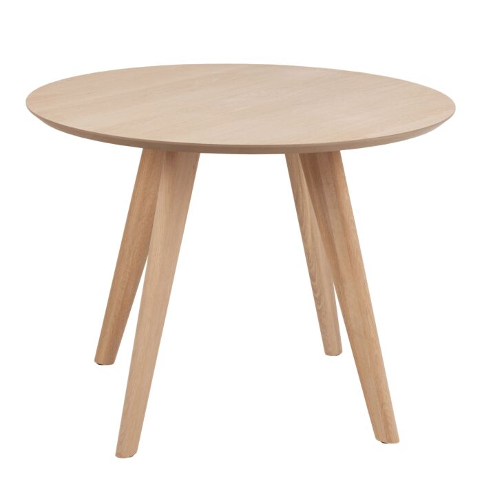 Townsville Round Dining Table In White And Oak