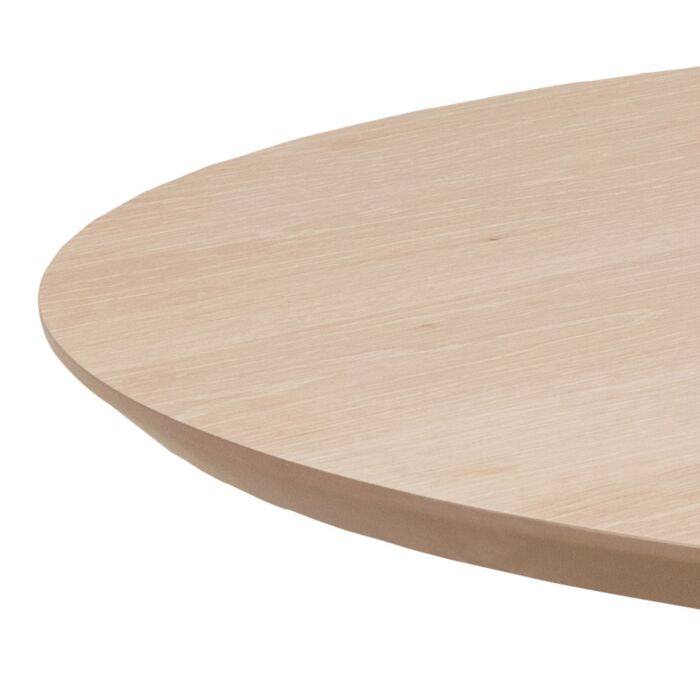 Townsville Round Dining Table In White And Oak