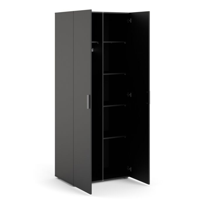 Pepe Wardrobe With 2 Doors In Black