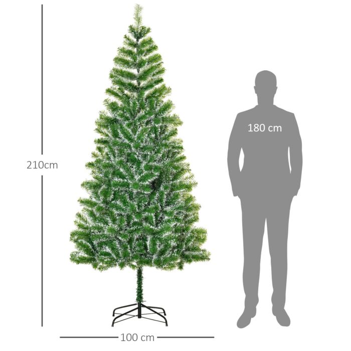 Homcom Christmas Tree 2.1m W/ Metal Stand