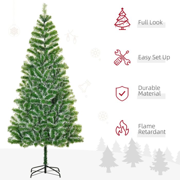 Homcom Christmas Tree 2.1m W/ Metal Stand