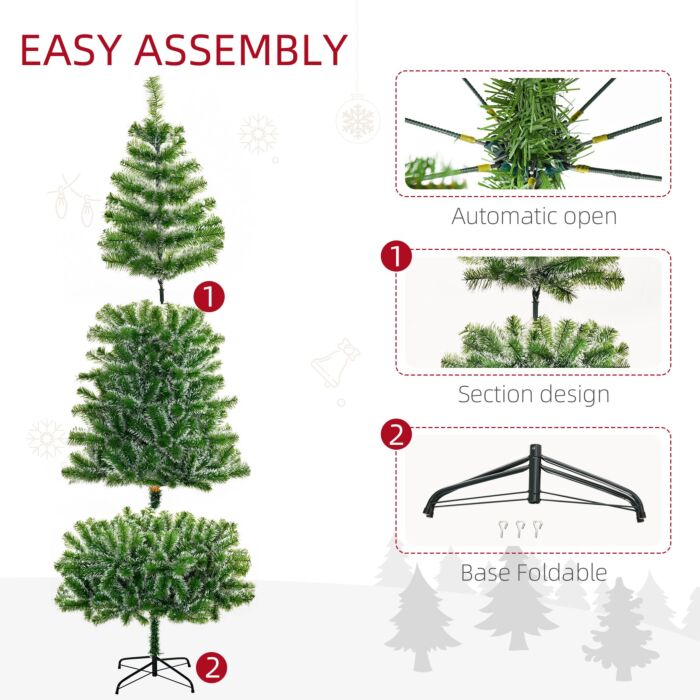 Homcom Christmas Tree 2.1m W/ Metal Stand