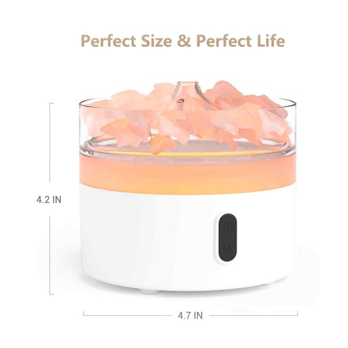 Himalayan Salt Aroma Diffuser - Night Light - Usb-c - Flame Effect (salt Not Included)