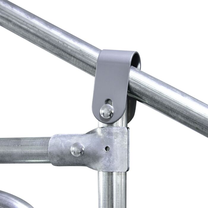 Pawhut Galvanised Walk In Chicken Run W/ Cover 6 X 3 X 2m Silver