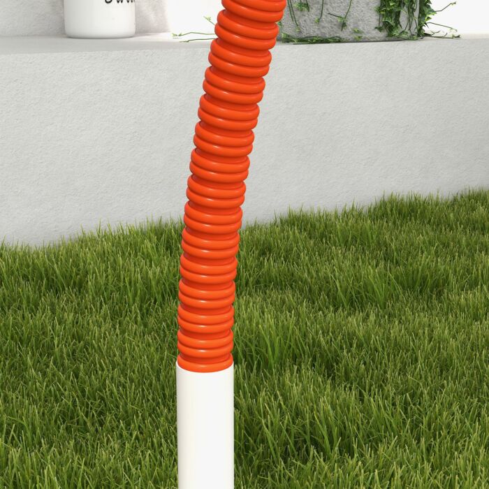 Pawhut Dog Agility Equipment Set, Dog Agility Training Equipment For Dogs W/ Oxford Carry Bag, 4 Pcs Weave Poles Orange